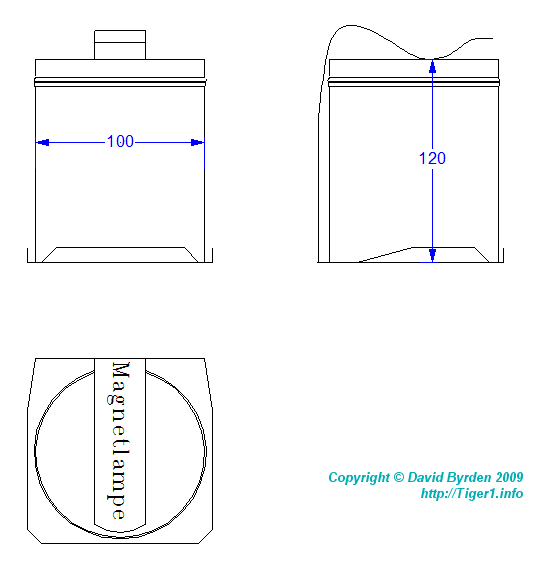 Magnetic lamp box and holder
