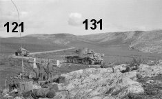 Thumbnail image: Tigers 121 and 131 retreat from Hunt's Gap