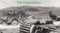 Thumbnail image: American scout car and Tiger wreck at Hunt's Gap