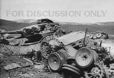 Thumbnail image: Wrecked Tigers at Hunt's Gap