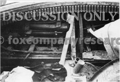 Ammunition racks in the wrecked Tiger 823 