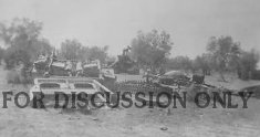 Thumbnail image: Wrecked German armour including Tigers