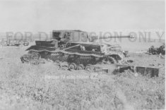 Thumbnail image: A wrecked Pz.4 at Hunt's Gap