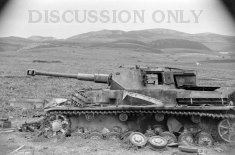 Thumbnail image: Wrecked Pz.4 in Hunt's Gap