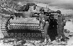 Pz.3 number 242 and British troops 