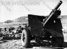 25pdr gun by ridge, Sidi N'sir 