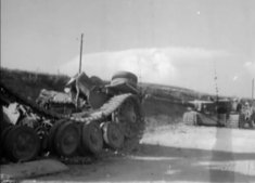 Thumbnail image: Wrecked tanks at Kzar Mezouar