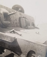 Thumbnail image: Tiger logo on a wrecked Tiger