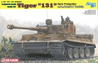 The box-art for the 'Tiger "131" Early Production, s.Pz.Abt.504 Tunisia' from Dragon