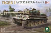 The box-art for the 'Tiger I late production w/Zimmerit' from Takom