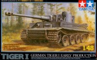 The box-art for the 'GERMAN TIGER I EARLY PRODUCTION' from Tamiya