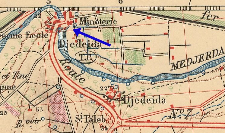 Map of Jedeida bridge