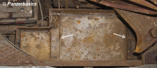 Right-side bin under the turret floor