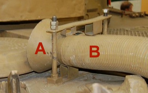 Replacement duct tubing on 131