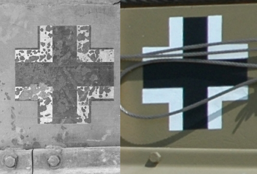 Cross on the hull side