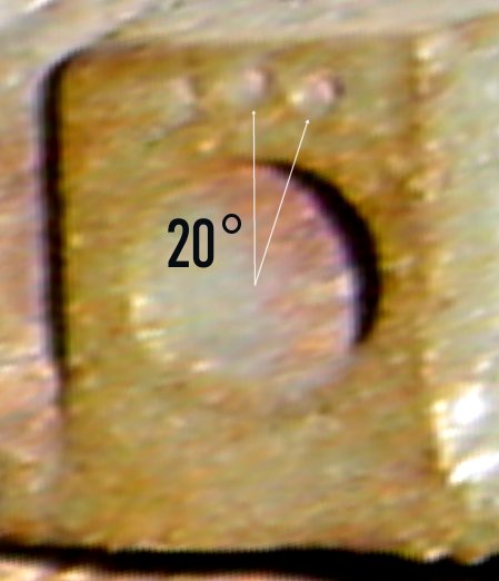 Clinometer fixing holes