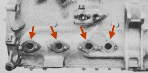Fuel pump holes in crank case of HL210