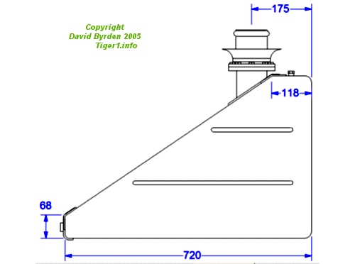 Side elevation of fuel tank Side elevation of fuel tank