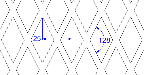 Grid surface of floor panels