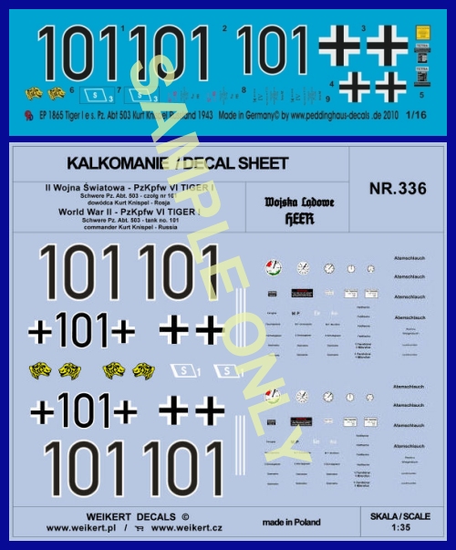 Decals for Tiger 101