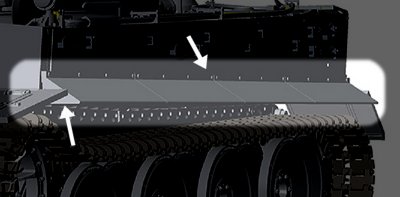 Later type of side skirt on CAD preview