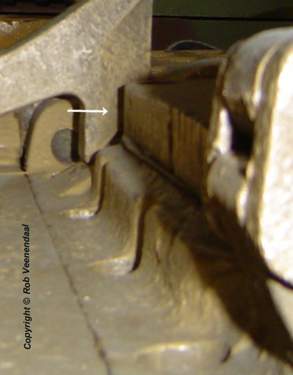 Triangular access plate close-up