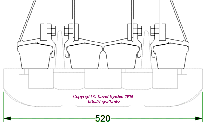 Profile of original road wheels