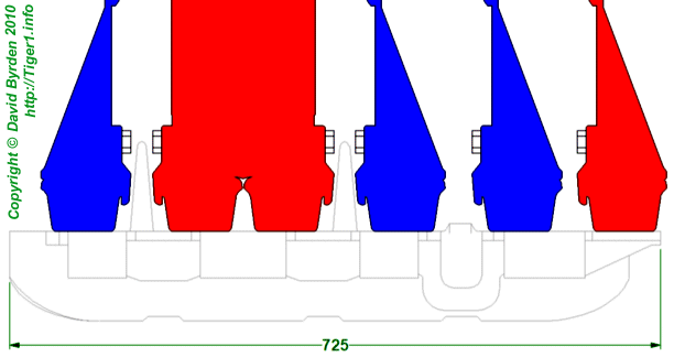 Road wheel spacing