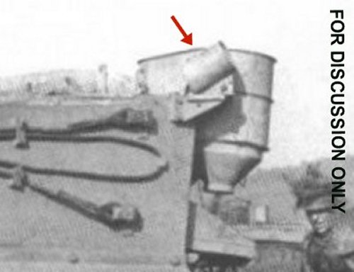 S-mine launcher at rear of hull