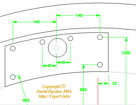 Tiger E ; base plate for traverse gearbox
