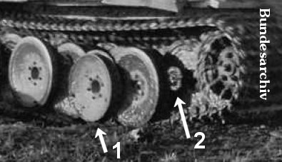 Tiger road wheel damage